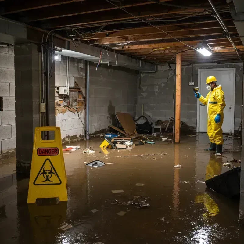 Flooded Basement Electrical Hazard in Phillips, WI Property