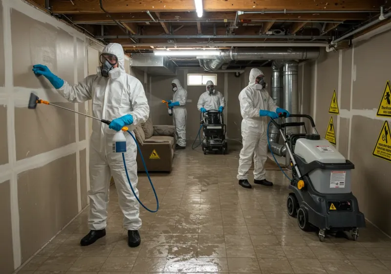 Basement Moisture Removal and Structural Drying process in Phillips, WI